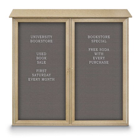 United Visual Products Indoor Enclosed Combo Board, 48"x36", Satin Frame/Burgundy & Apricot UVCB4836-BURGUN-APRICOT
